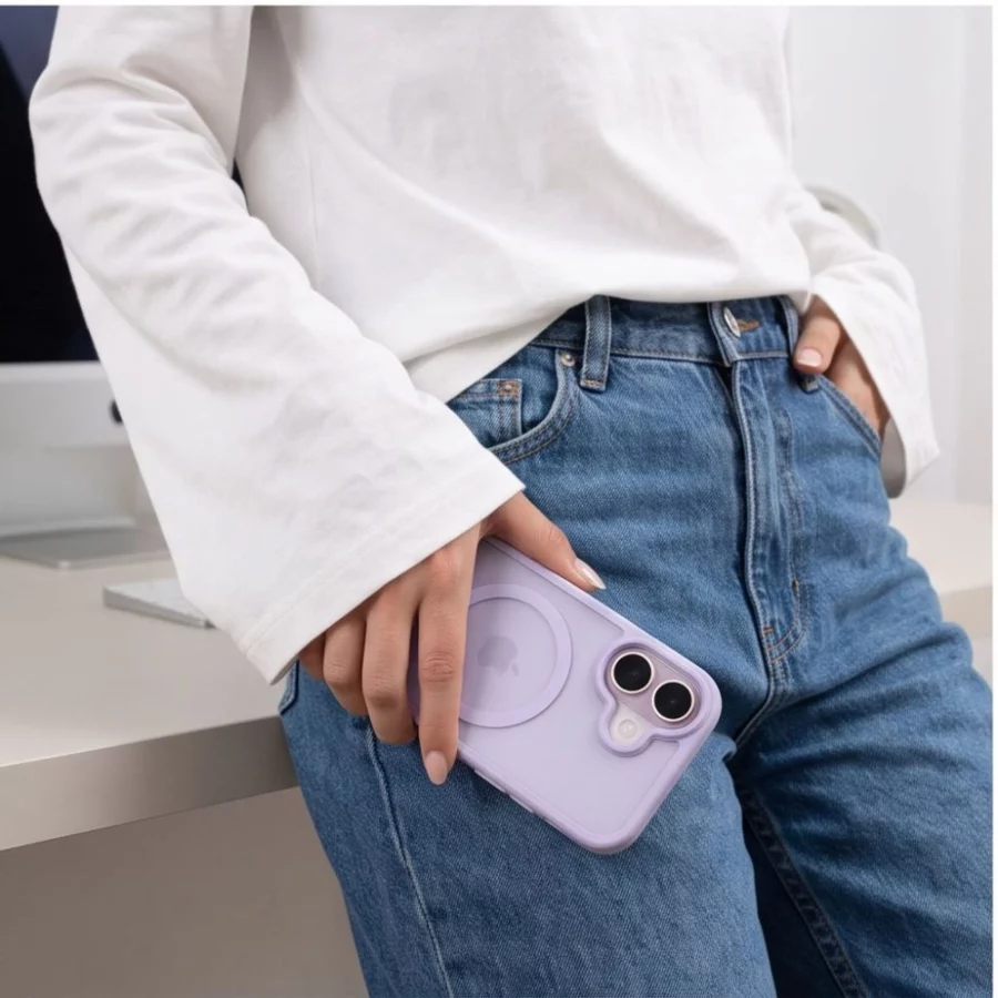 Etui Tech-Protect BasicMag MagSafe na iPhone 17 - liliowe matowe