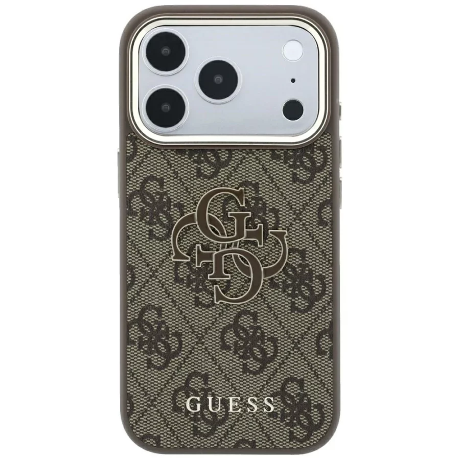 Etui Guess 4G & Big Resin Logo na iPhone 17 Pro Max / 18 Pro Max - brązowe