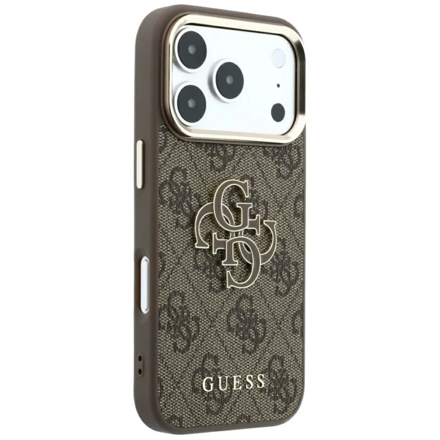 Etui Guess 4G & Big Resin Logo na iPhone 17 Pro Max / 18 Pro Max - brązowe
