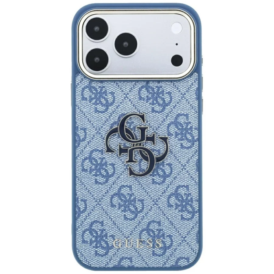 Etui Guess 4G & Big Resin Logo na iPhone 17 Pro Max / 18 Pro Max  - jasnoniebieskie