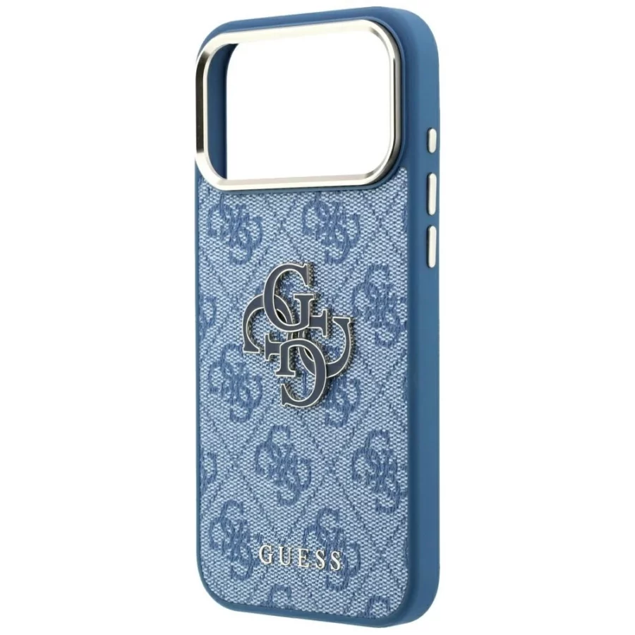 Etui Guess 4G & Big Resin Logo na iPhone 17 Pro Max / 18 Pro Max  - jasnoniebieskie