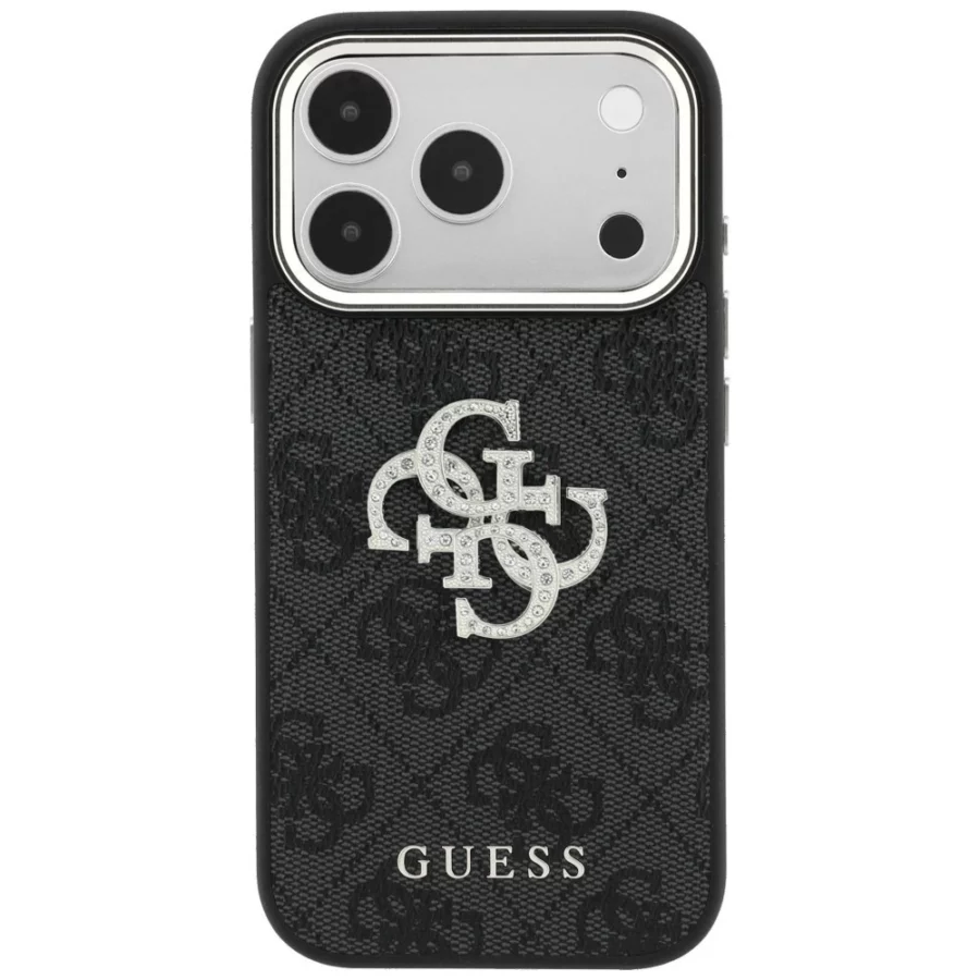 Etui Guess 4G & Big Strass Logo na iPhone 17 Pro Max / 18 Pro Max - czarne