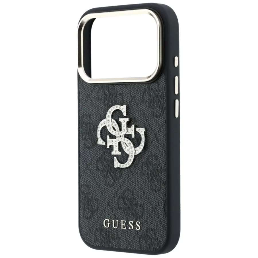 Etui Guess 4G & Big Strass Logo na iPhone 17 Pro Max / 18 Pro Max - czarne