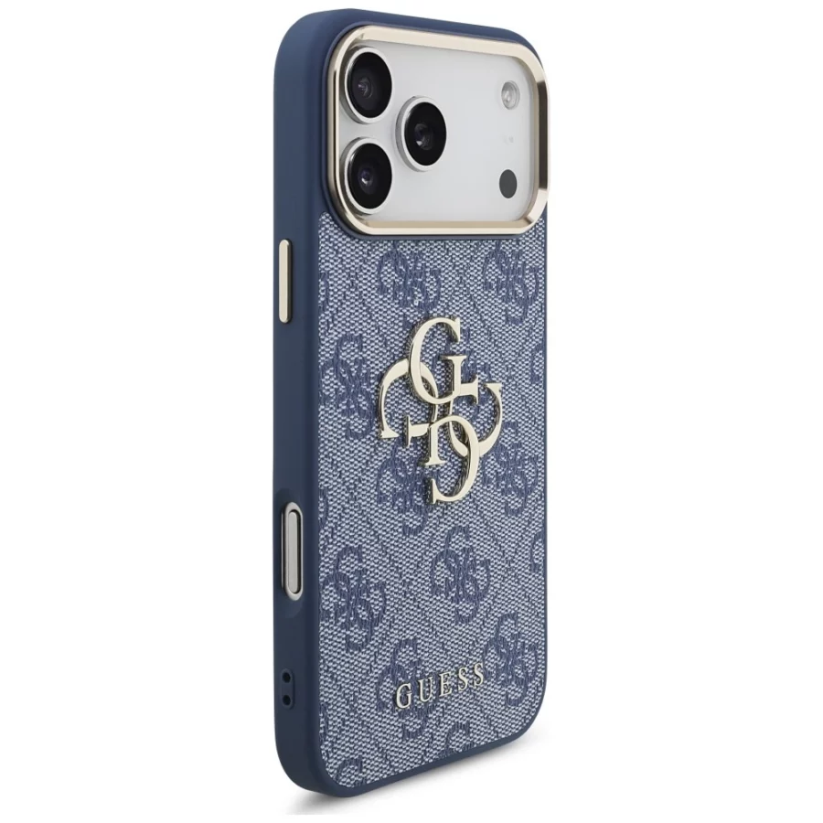Etui Guess 4G Big 4G Classic Logo na iPhone 18 Pro Max / 17 Pro Max - niebiesko-złote