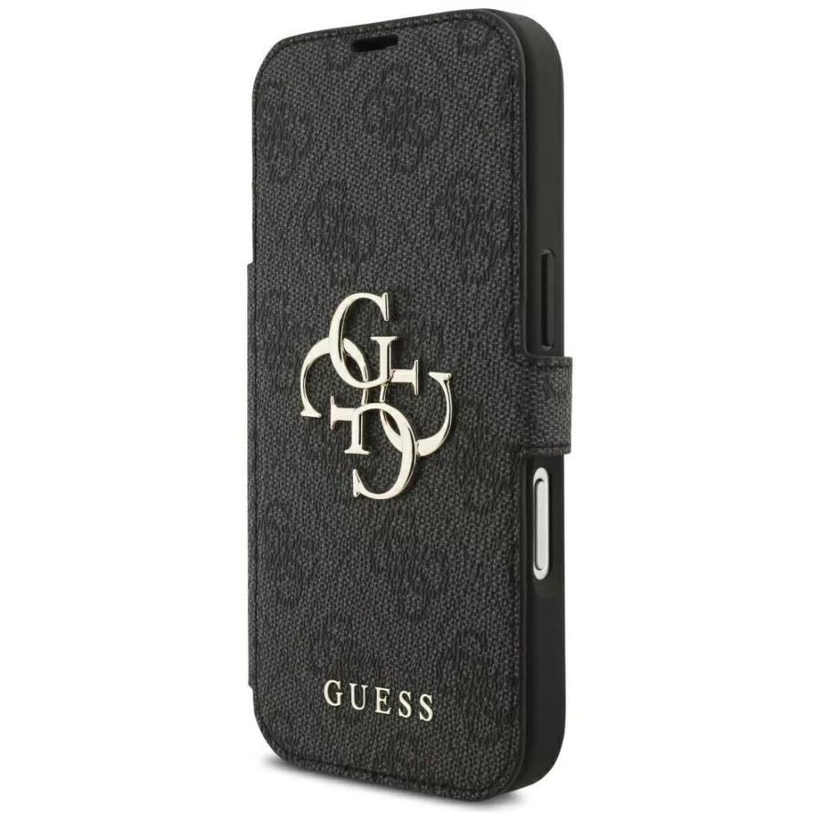 Etui Guess Book 4G Metal Logo na iPhone 18 Pro / 17 Pro - czarne