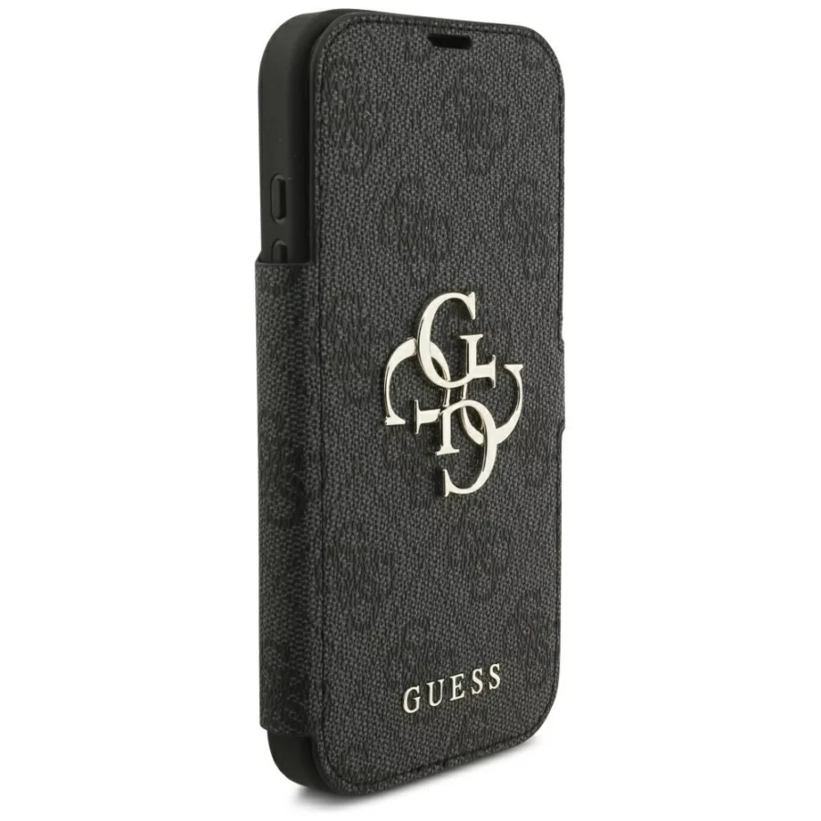 Etui Guess Book 4G Metal Logo na iPhone 18 Pro / 17 Pro - czarne