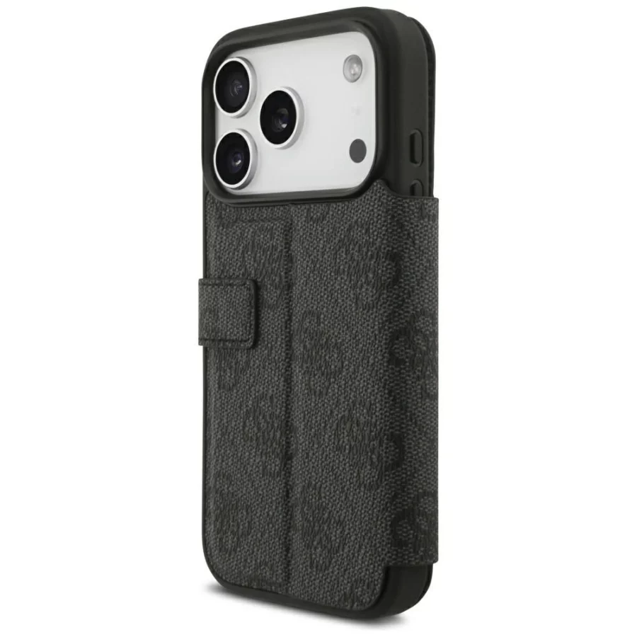 Etui Guess Book 4G Metal Logo na iPhone 18 Pro / 17 Pro - czarne