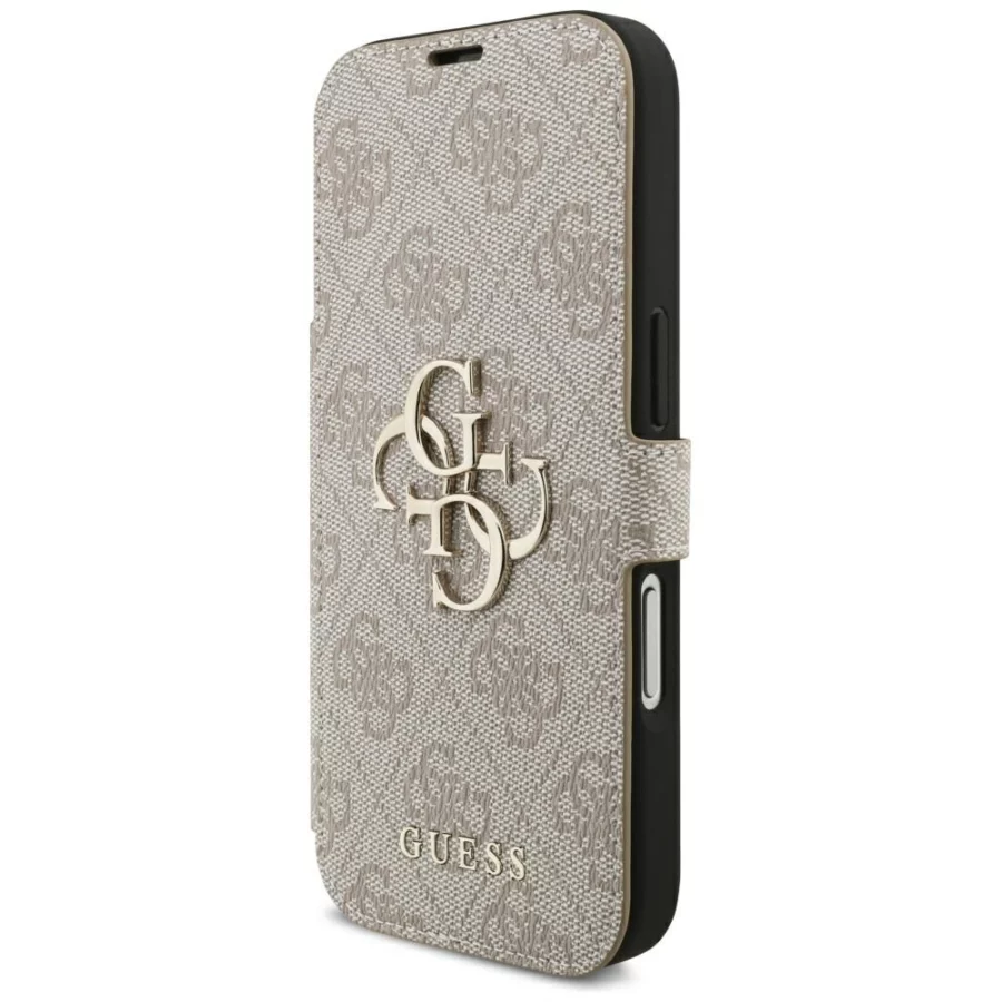Etui Guess Book 4G Metal Logo na iPhone 18 Pro / 17 Pro - różowe