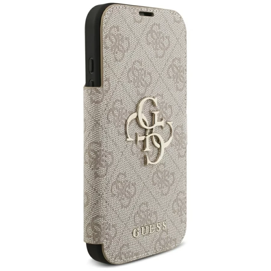 Etui Guess Book 4G Metal Logo na iPhone 18 Pro / 17 Pro - różowe