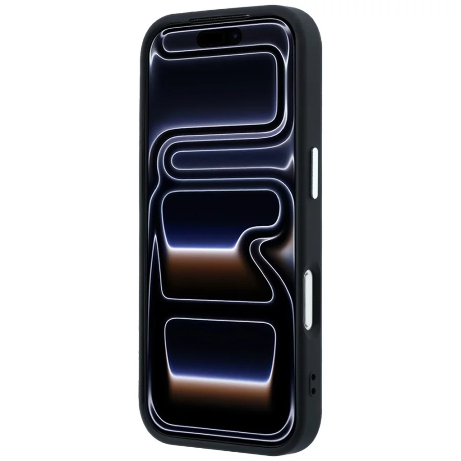 Etui Guess Grained Triangle Logo MagSafe na iPhone 17 Pro / 18 Pro - czarne