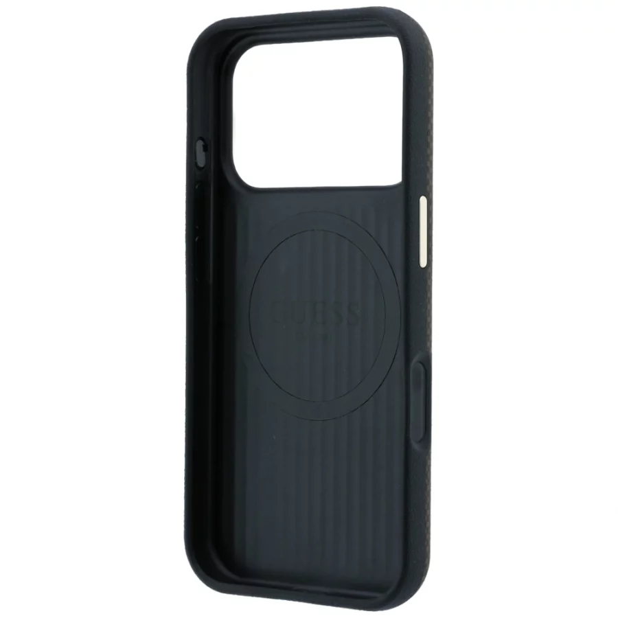 Etui Guess Kevlar Triangle Logo MagSafe na iPhone 17 Pro Max / 18 Pro Max - brązowe