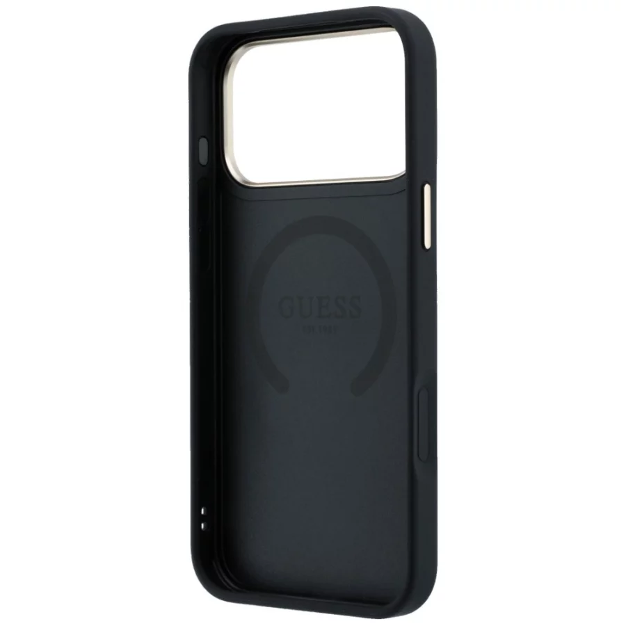 Etui Guess Peony 4G Small Logo MagSafe na iPhone 17 Pro / 18 Pro - czarne