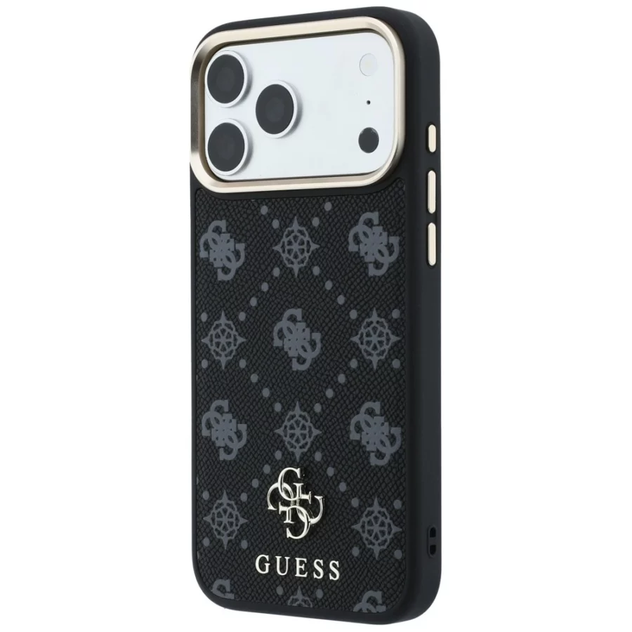 Etui Guess Peony 4G Small Logo MagSafe na iPhone 17 Pro Max / 18 Pro Max - czarne