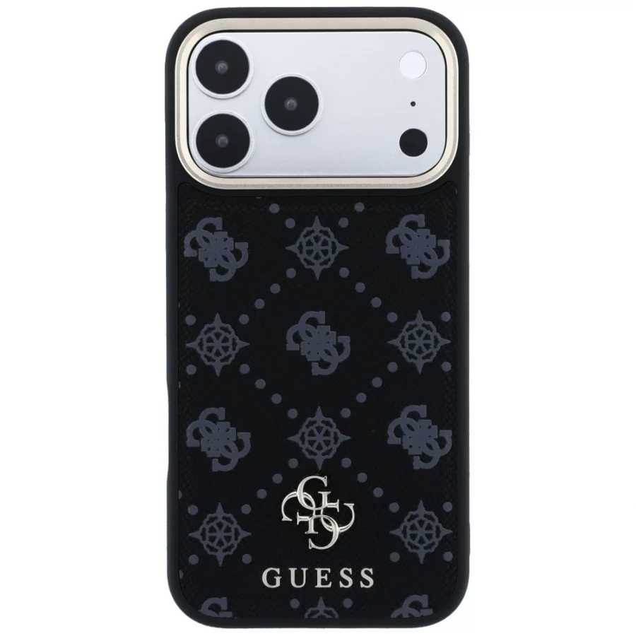 Etui Guess Peony 4G Small Logo MagSafe na iPhone 17 Pro Max / 18 Pro Max - czarne