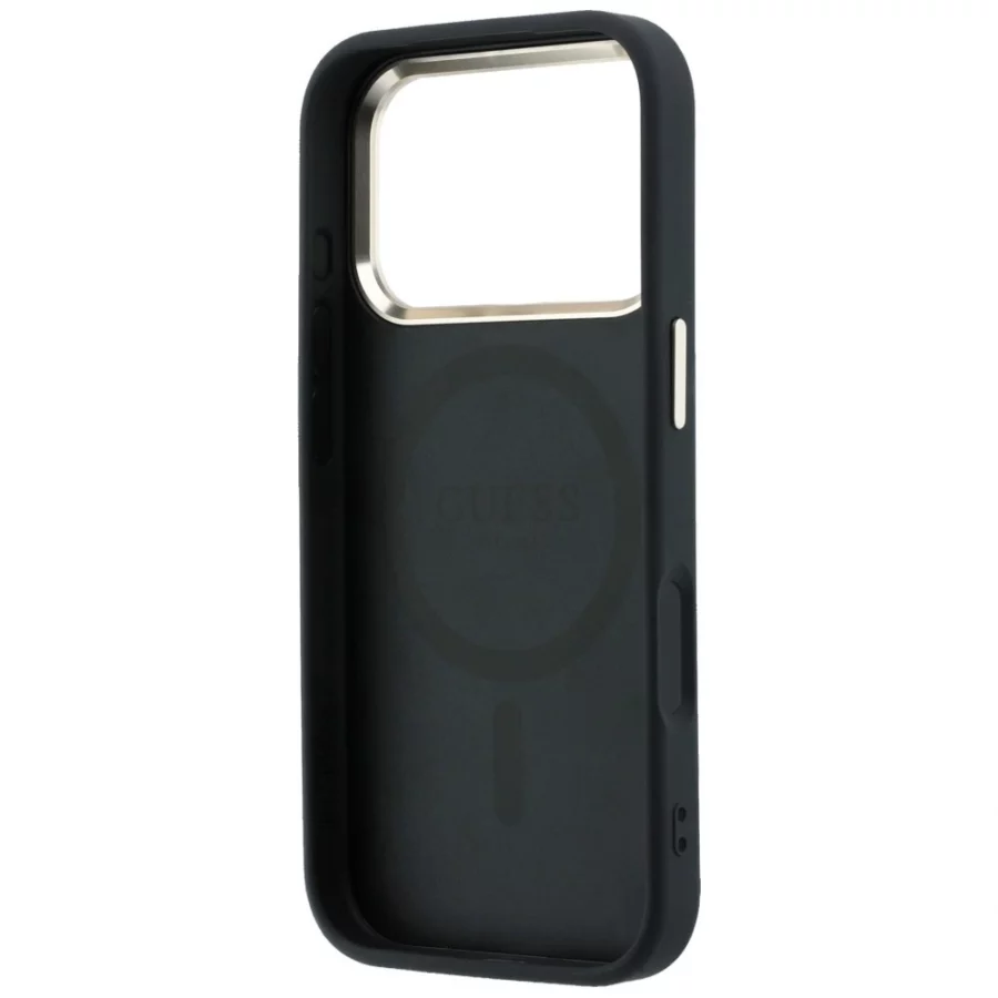 Etui Guess Saffiano Small 4G & Classic Logo MagSafe na iPhone 17 Pro Max / 18 Pro Max - czarne
