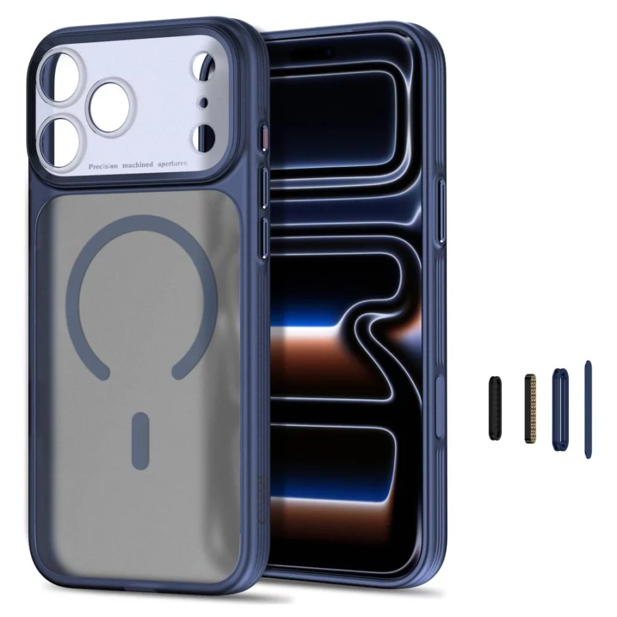 Etui Tech-Protect MagPrime MagSafe CC na iPhone 18 Pro / 17 Pro - granatowe matowe