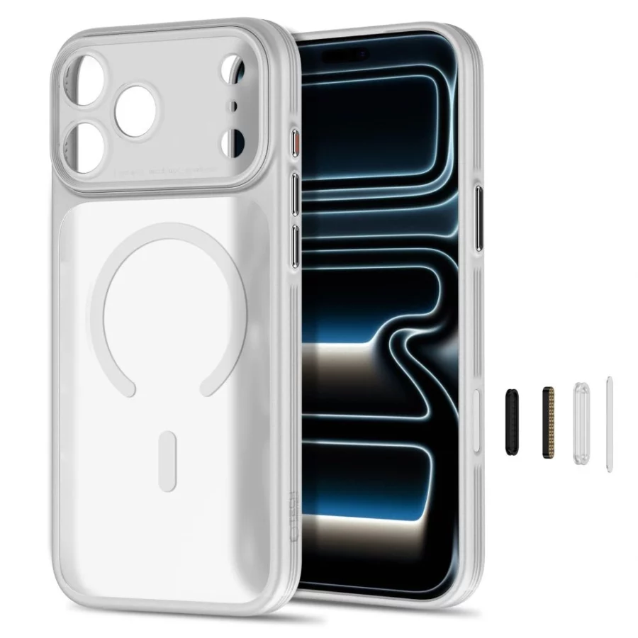 Etui Tech-Protect MagPrime MagSafe CC na iPhone 18 Pro / 17 Pro - szare matowe