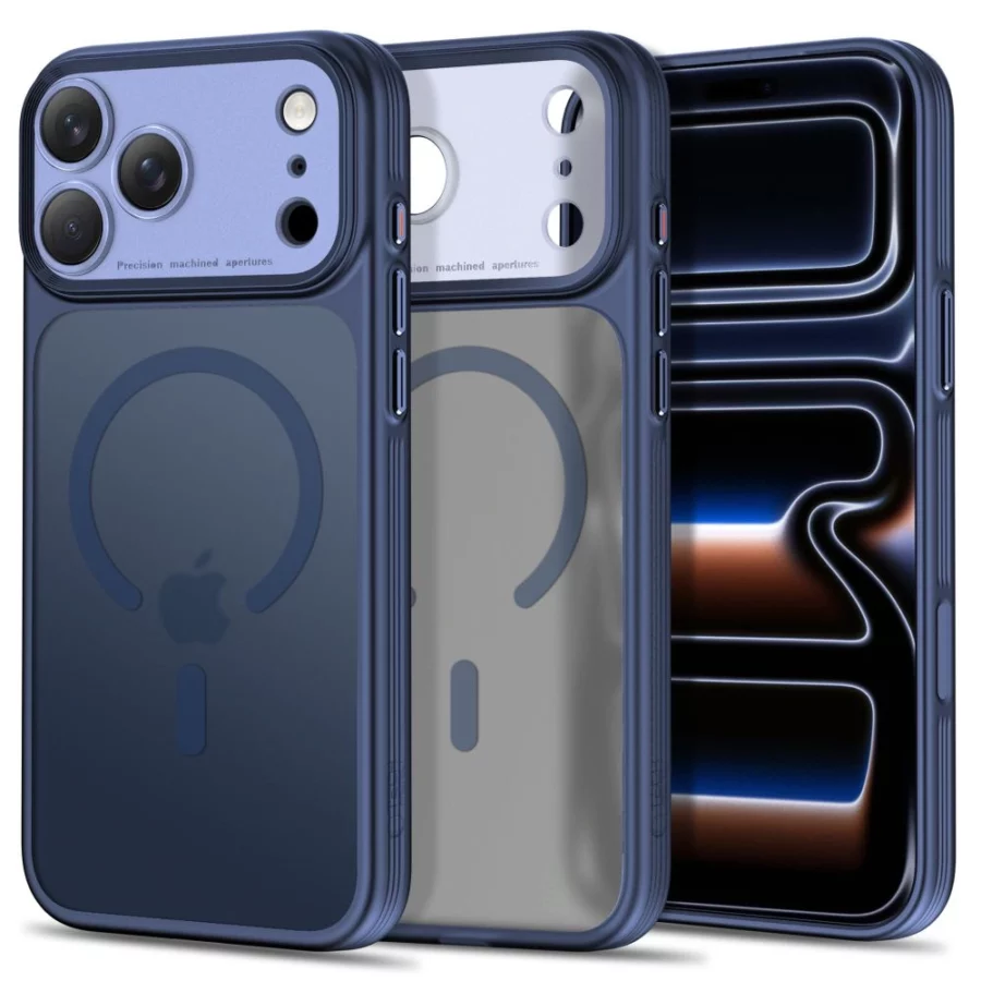 Etui Tech-Protect MagPrime MagSafe CC na iPhone 18 Pro Max / 17 Pro Max - granatowe matowe