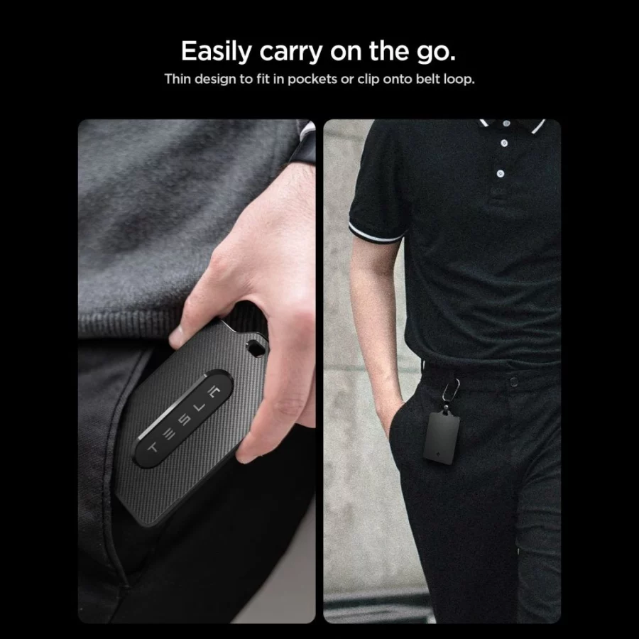 Etui Spigen TO243 Tesla Key Card Holder na klucze samochodowe - czarne