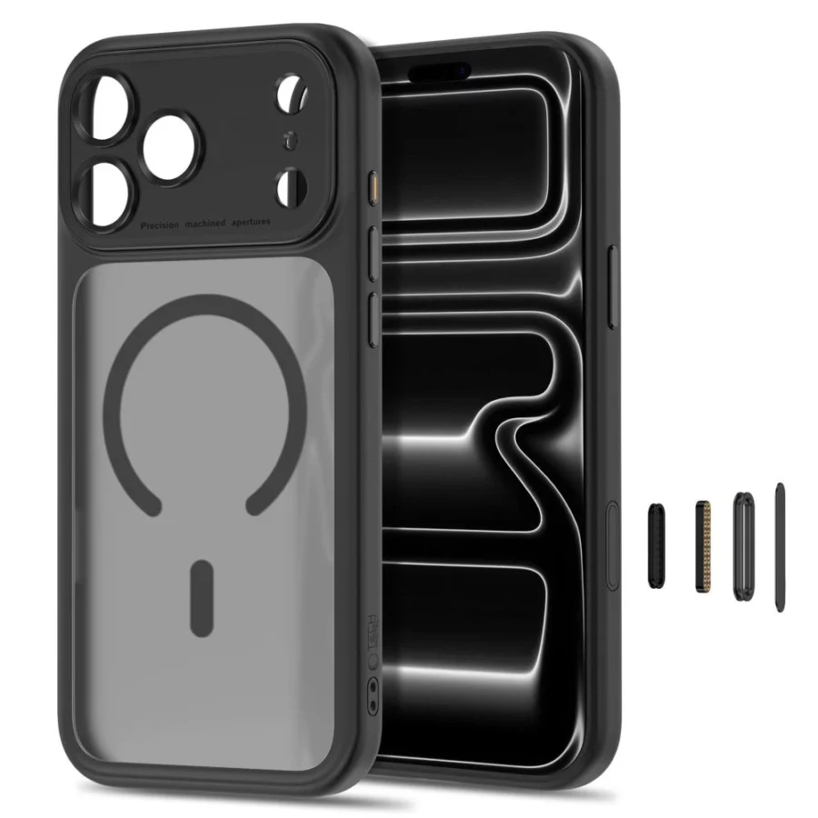 Etui Tech-Protect MagPeak MagSafe CC na iPhone 18 Pro Max / 17 Pro Max - czarne matowe