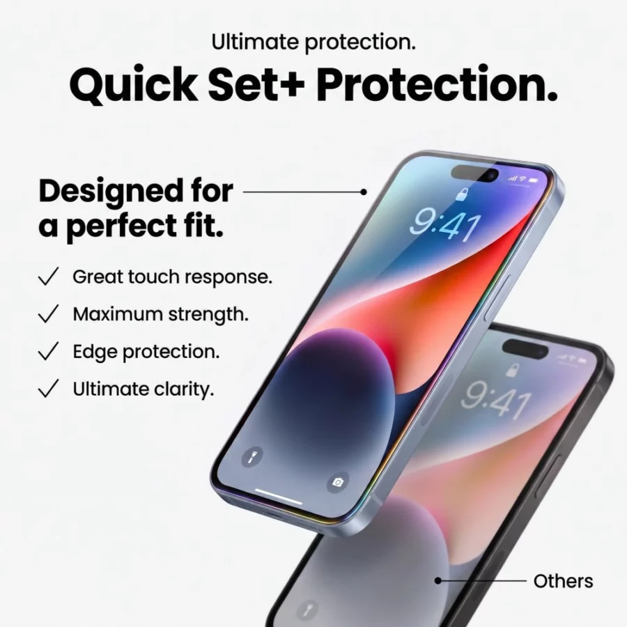 Szkło hartowane Tech-Protect Quick Set+ 2-Pack na iPhone 18 Pro / 17 Pro