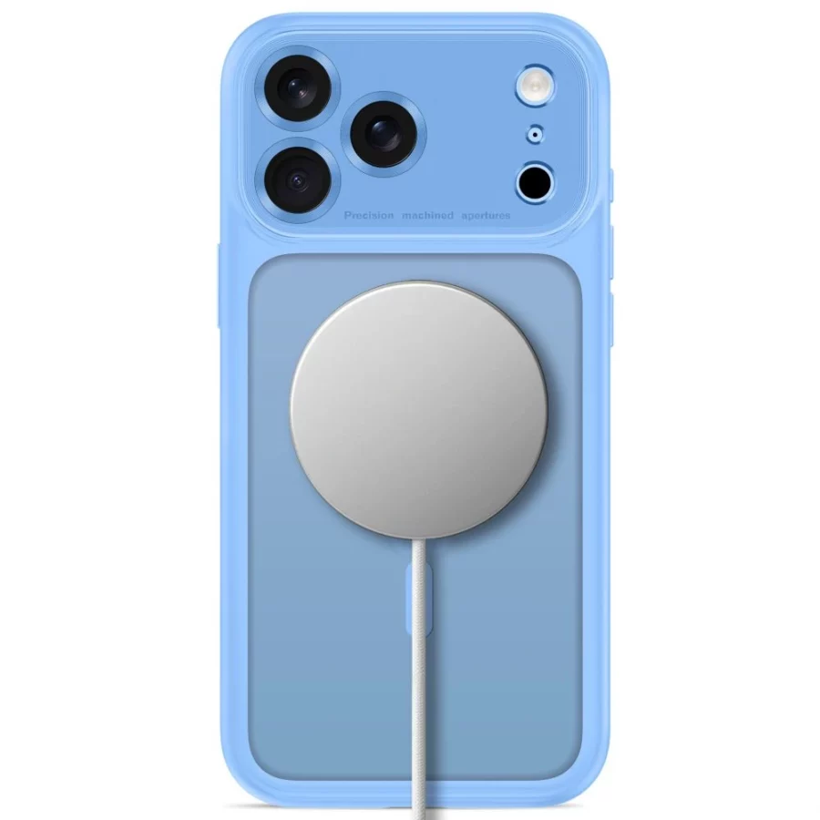 Etui Tech-Protect MagPeak MagSafe CC na iPhone 18 Pro / 17 Pro - jasnoniebieskie matowe