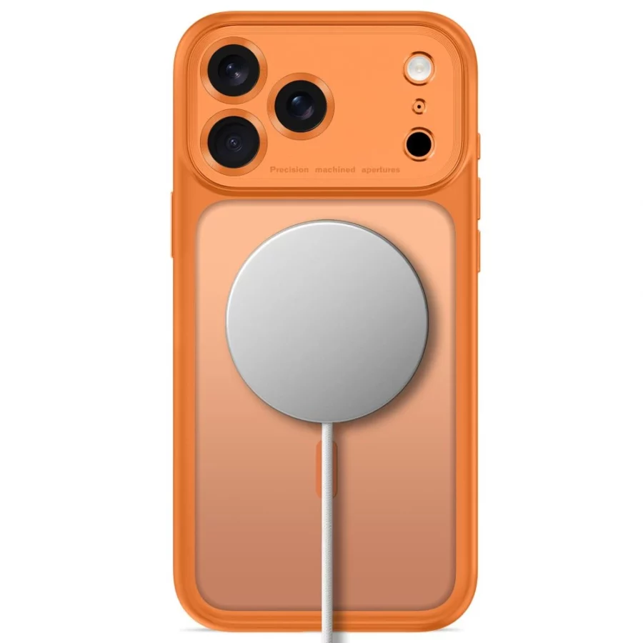 Etui Tech-Protect MagPeak MagSafe CC na iPhone 18 Pro Max / 17 Pro Max - pomarańczowe matowe