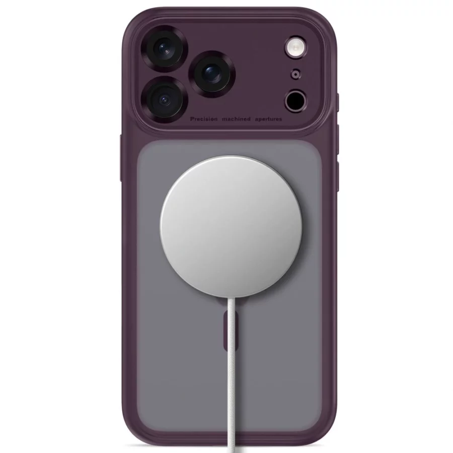 Etui Tech-Protect MagPeak MagSafe CC na iPhone 18 Pro Max / 17 Pro Max - dark cherry  matowe