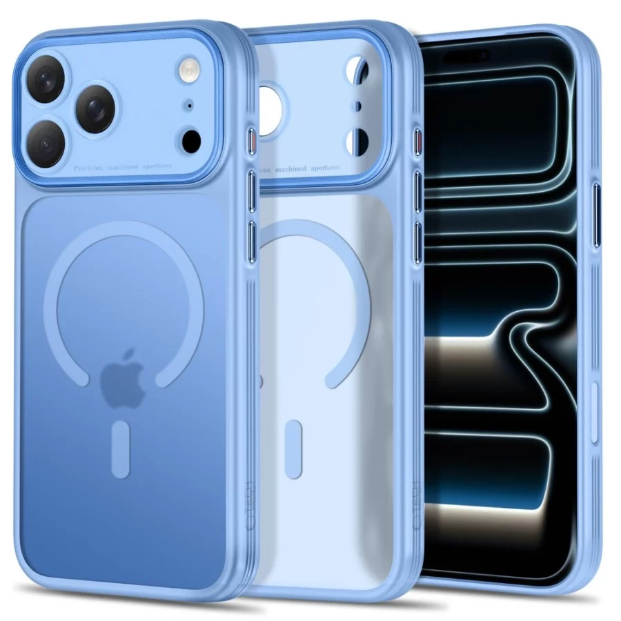 Etui Tech-Protect MagPrime MagSafe CC na iPhone 18 Pro / 17 Pro - jasnoniebieskie matowe
