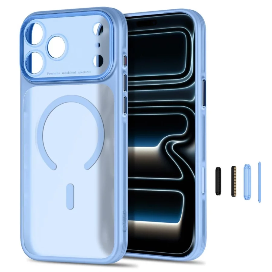 Etui Tech-Protect MagPrime MagSafe CC na iPhone 18 Pro Max / 17 Pro Max - jasnoniebieskie matowe
