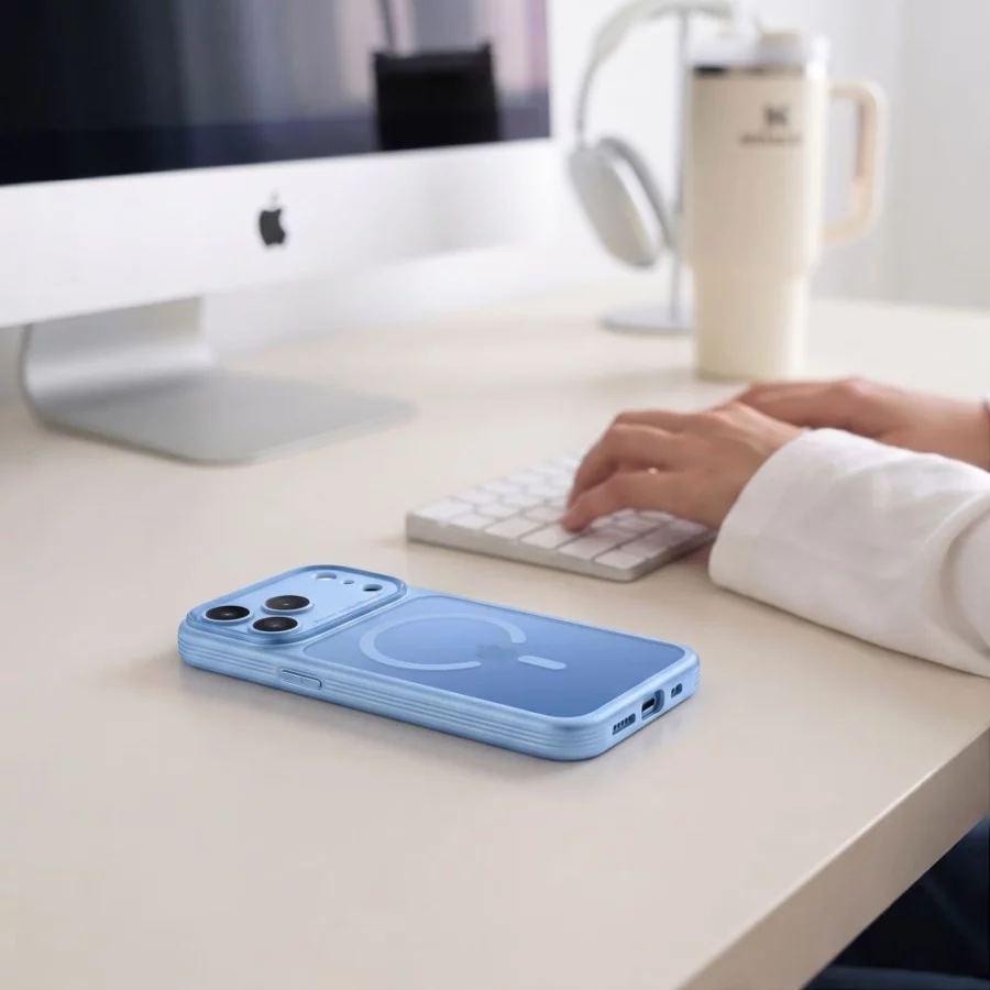 Etui Tech-Protect MagPrime MagSafe CC na iPhone 18 Pro Max / 17 Pro Max - jasnoniebieskie matowe
