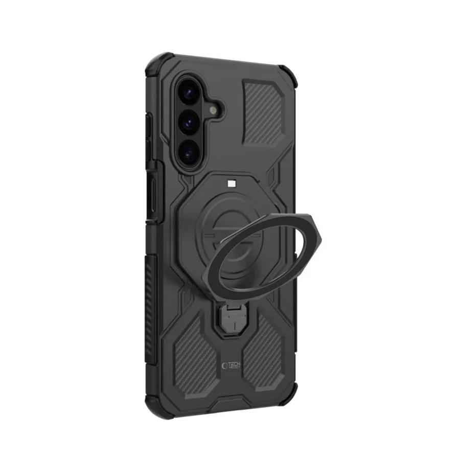 Etui Tech-Protect TacticStand MagSafe na Samsung Galaxy A17 / A18 4G / 5G - czarne matowe