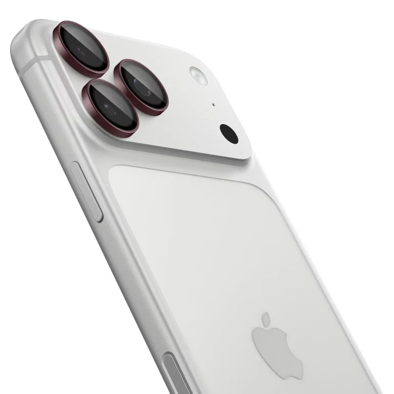 Szkło hartowane na aparat Spigen Optik Pro GLAS.TR EZ FIT 2-Pack na iPhone 18 Pro / 18 Pro Max - dark cherry