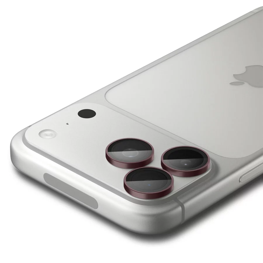 Szkło hartowane na aparat Spigen Optik Pro GLAS.TR EZ FIT 2-Pack na iPhone 18 Pro / 18 Pro Max - dark cherry