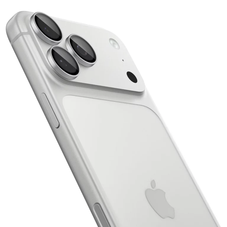 Szkło hartowane na aparat Spigen Optik Pro GLAS.TR EZ FIT 2-Pack na iPhone 18 Pro / 18 Pro Max - srebrne