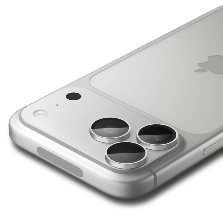 Szkło hartowane na aparat Spigen Optik Pro GLAS.TR EZ FIT 2-Pack na iPhone 18 Pro / 18 Pro Max - srebrne