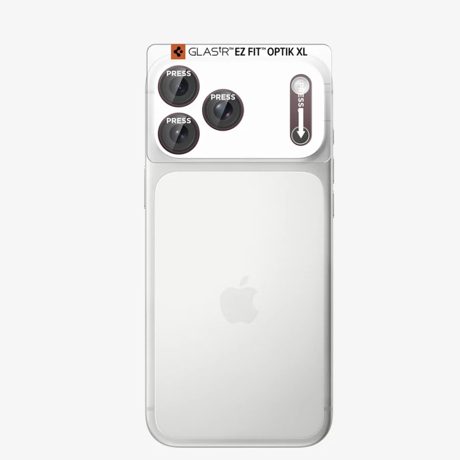 Szkło hartowane na aparat Spigen Optik Pro XL GLAS.TR EZ FIT na iPhone 18 Pro - dark cherry