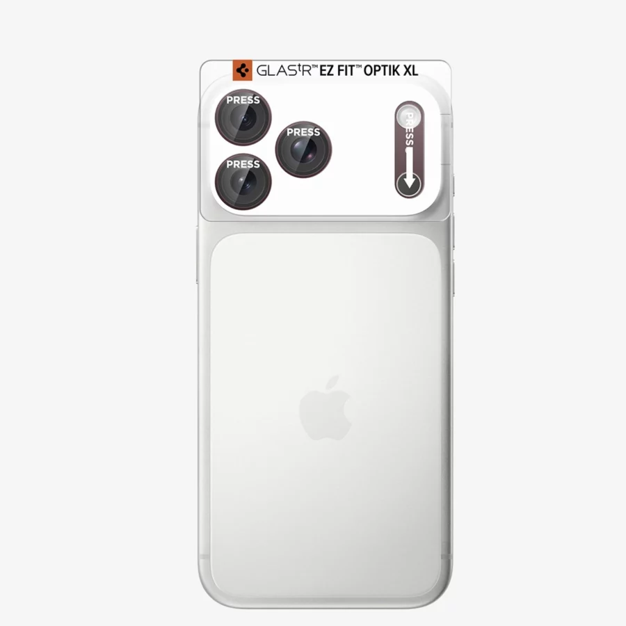 Szkło hartowane na aparat Spigen Optik Pro XL GLAS.TR EZ FIT na iPhone 18 Pro Max - dark cherry