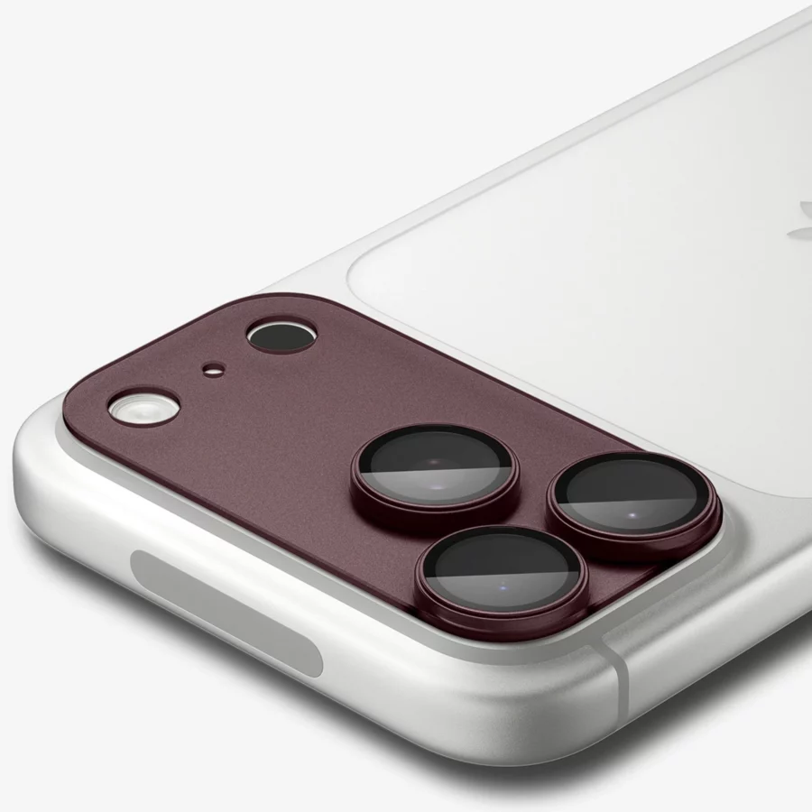 Szkło hartowane na aparat Spigen Optik Pro XL GLAS.TR EZ FIT na iPhone 18 Pro Max - dark cherry
