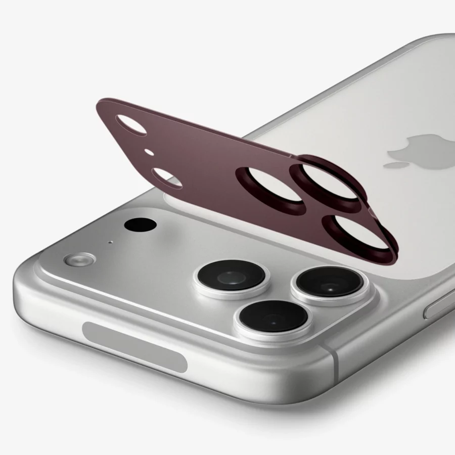 Szkło hartowane na aparat Spigen Optik Pro XL GLAS.TR EZ FIT na iPhone 18 Pro Max - dark cherry