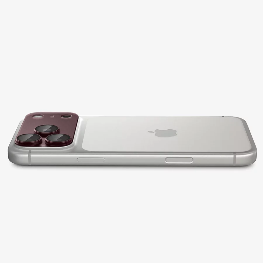 Szkło hartowane na aparat Spigen Optik Pro XL GLAS.TR EZ FIT na iPhone 18 Pro Max - dark cherry