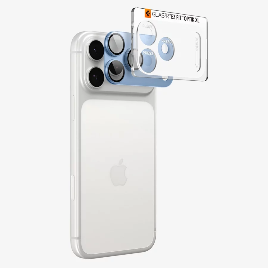 Szkło hartowane na aparat Spigen Optik Pro XL GLAS.TR EZ FIT na iPhone 18 Pro Max - jasnoniebieskie