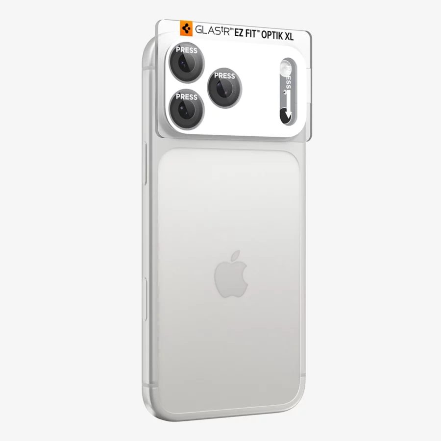 Szkło hartowane na aparat Spigen Optik Pro XL GLAS.TR EZ FIT na iPhone 18 Pro - srebrne