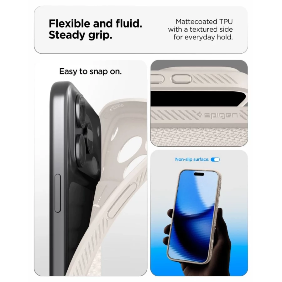 Etui Spigen Liquid Air na iPhone 18 Pro / 17 Pro - tytanowy