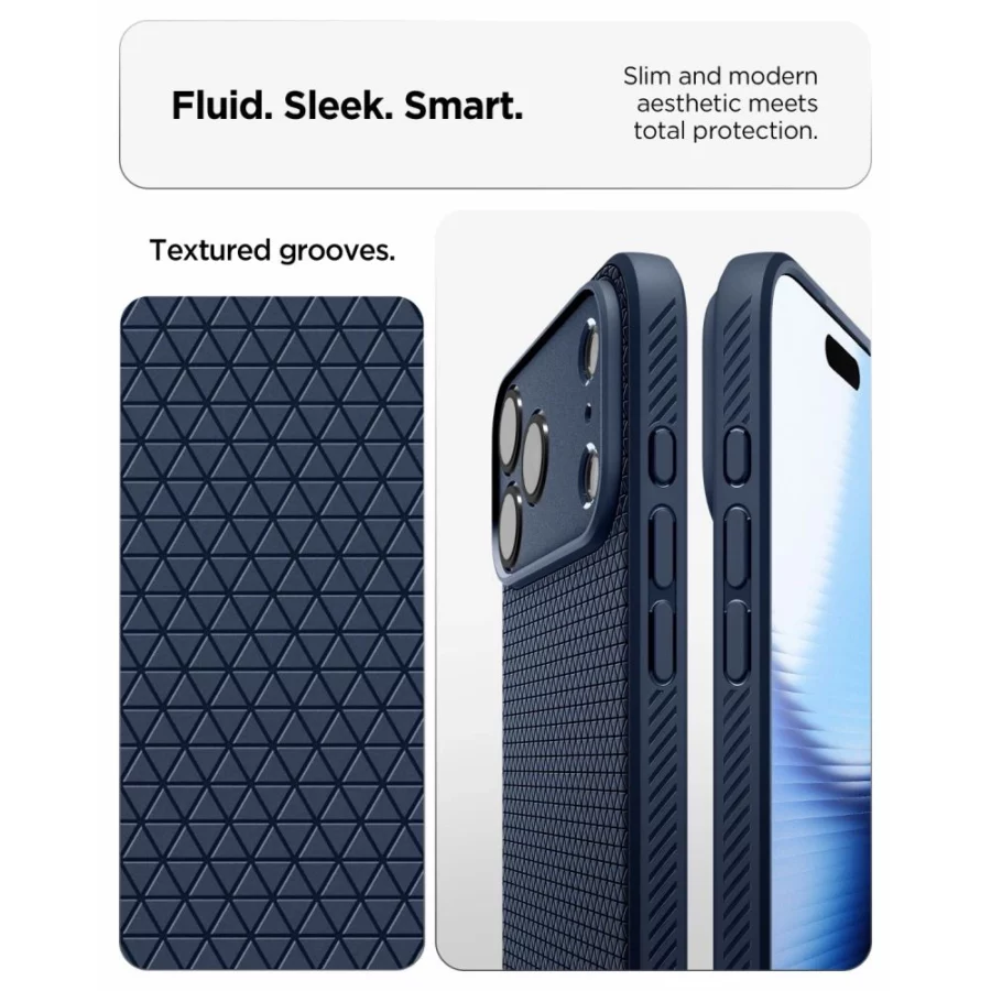 Etui Spigen Liquid Air na iPhone 18 Pro / 17 Pro - granatowe