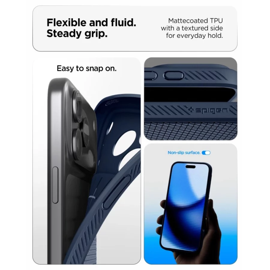 Etui Spigen Liquid Air na iPhone 18 Pro / 17 Pro - granatowe