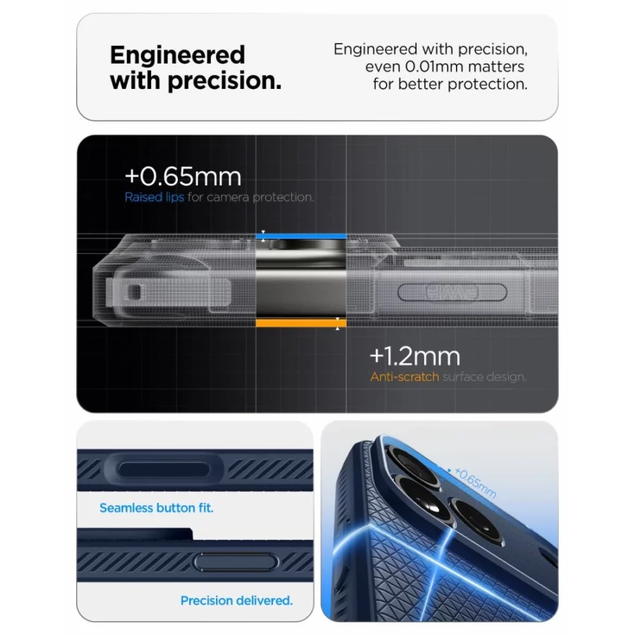 Etui Spigen Liquid Air na iPhone 18 Pro / 17 Pro - granatowe
