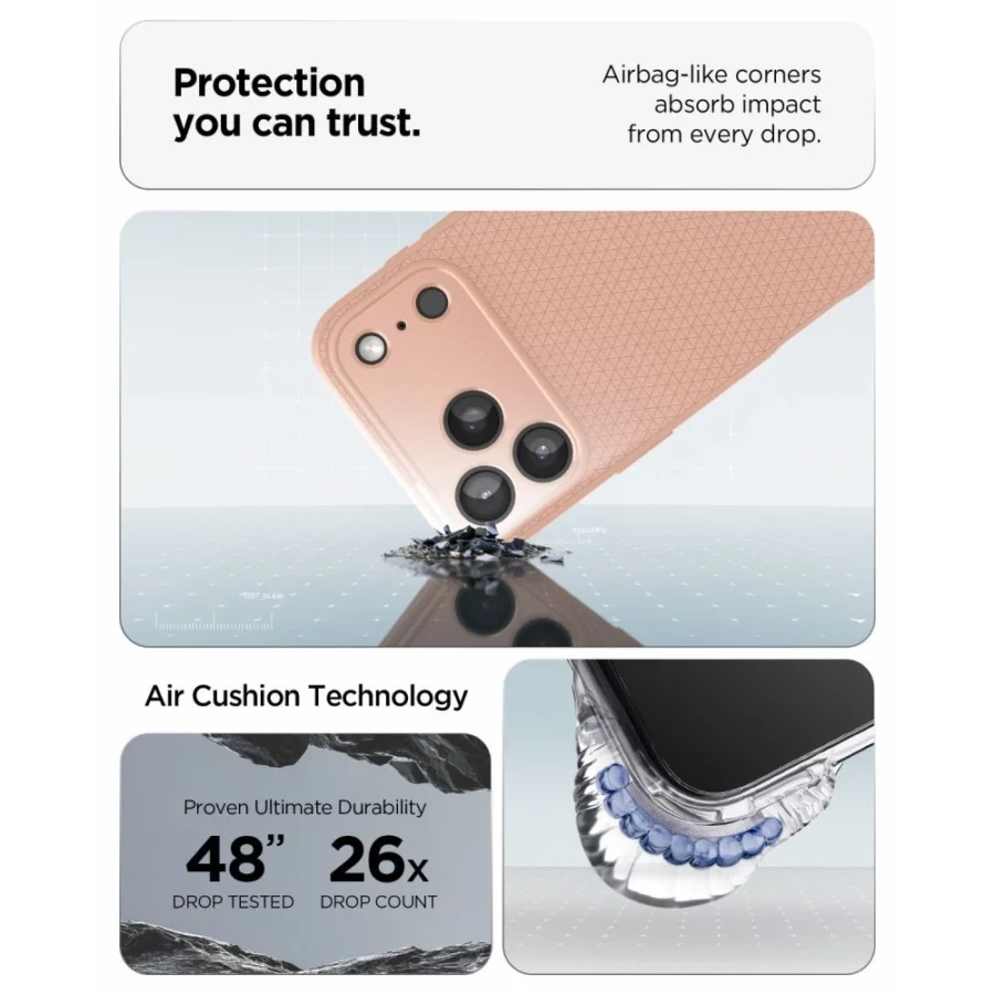 Etui Spigen Liquid Air na iPhone 18 Pro Max / 17 Pro Max - różowe