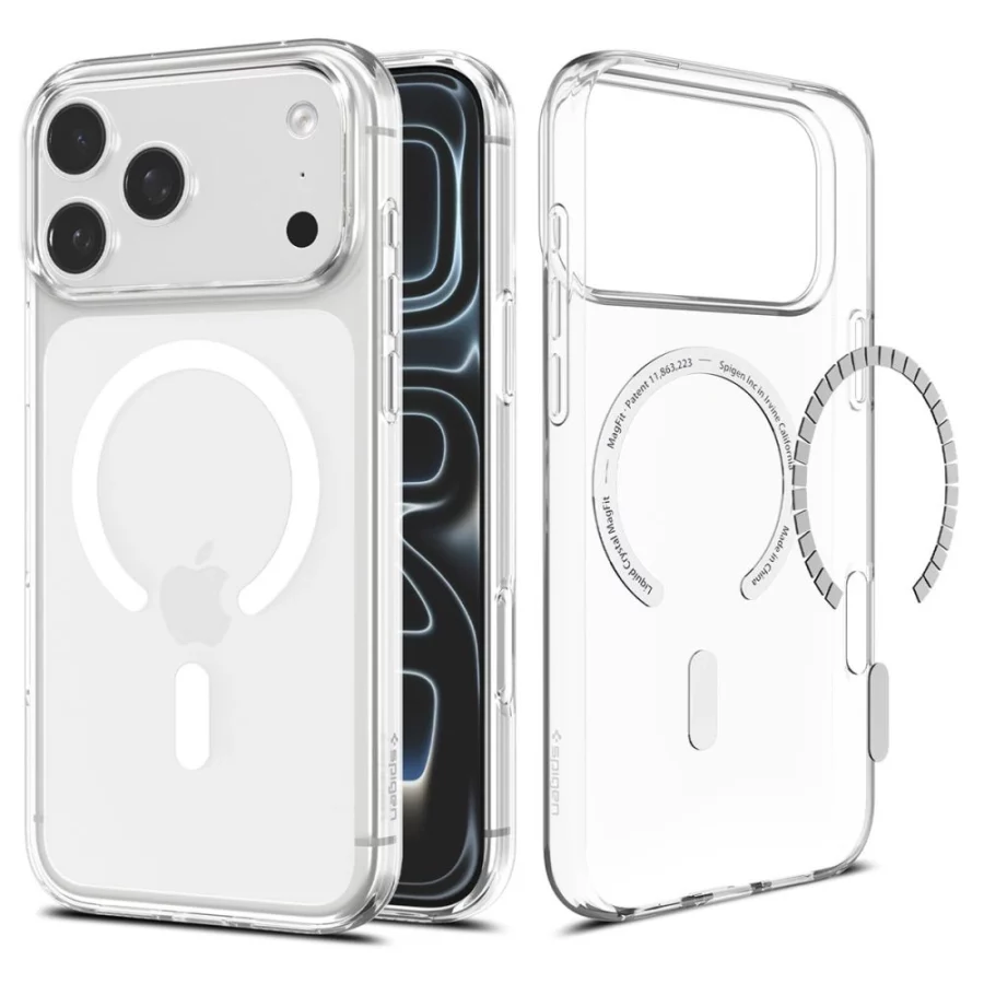 Etui Spigen Liquid Crystal MagSafe na iPhone 18 Pro Max / 17 Pro Max - przezroczysto-białe