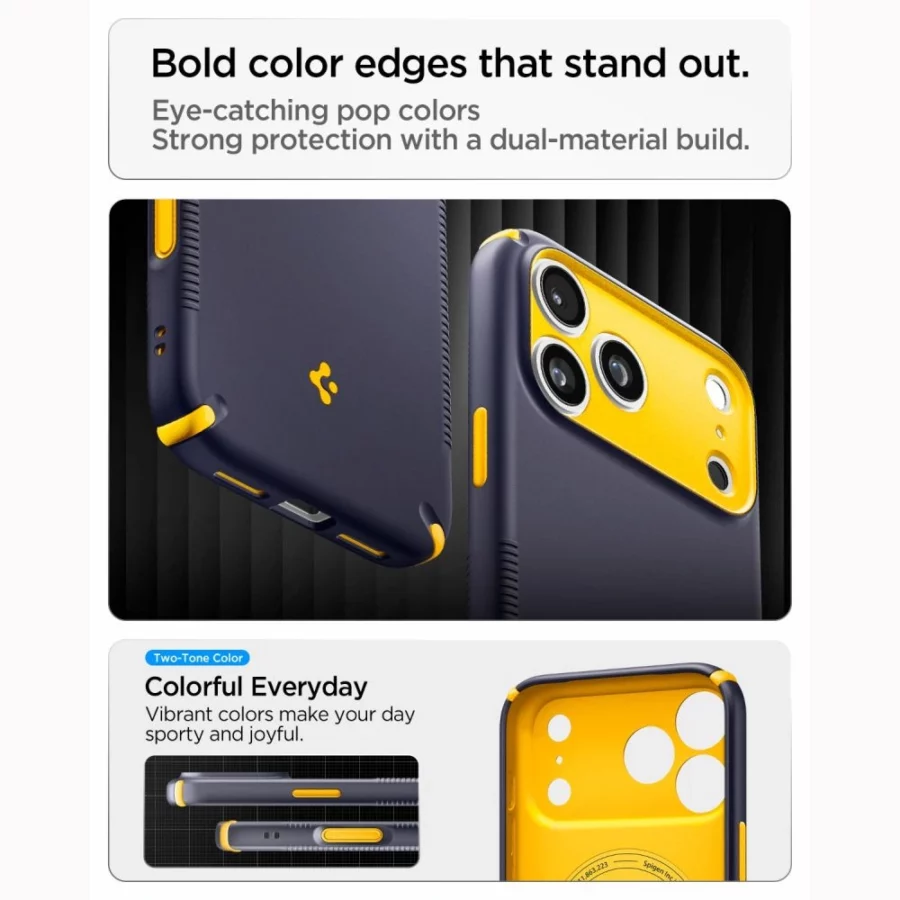 Etui Spigen Nano Pop MagSafe na iPhone 18 Pro / 17 Pro - niebieskie